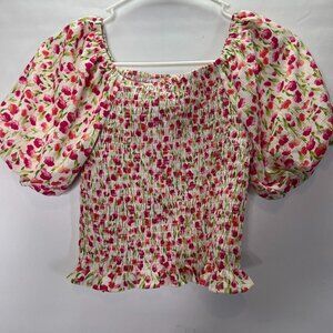 GIRLS Floral Cropped Top 16